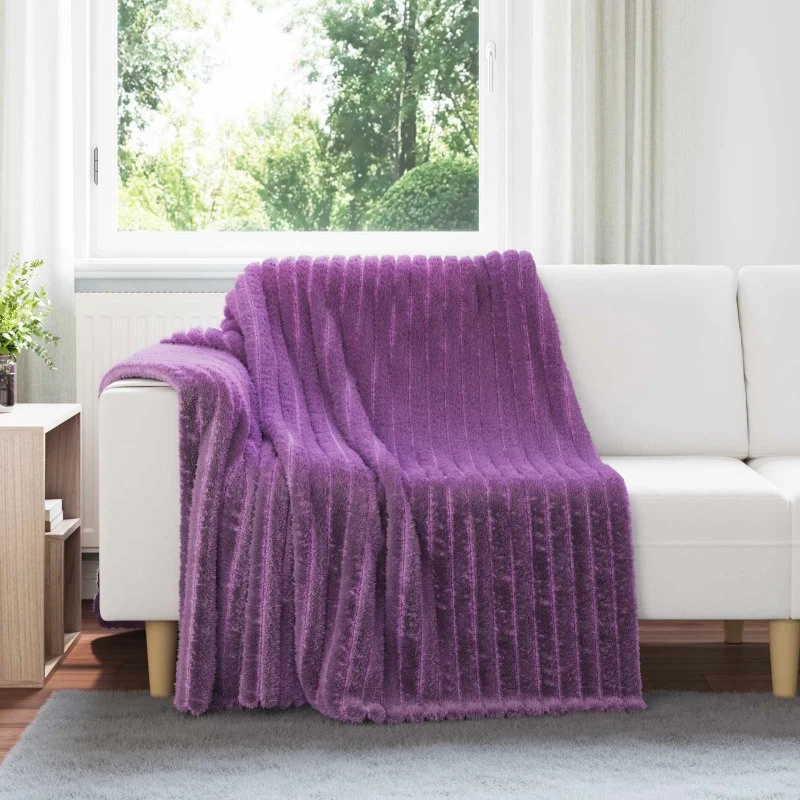 vidaXL Lilla Fleece Plaid 200 x 150 cm
