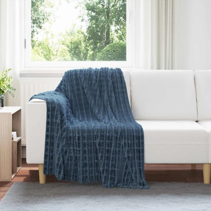 vidaXL Kastetæpper 6 stk Mørkeblå 150 x 130 cm Fleece