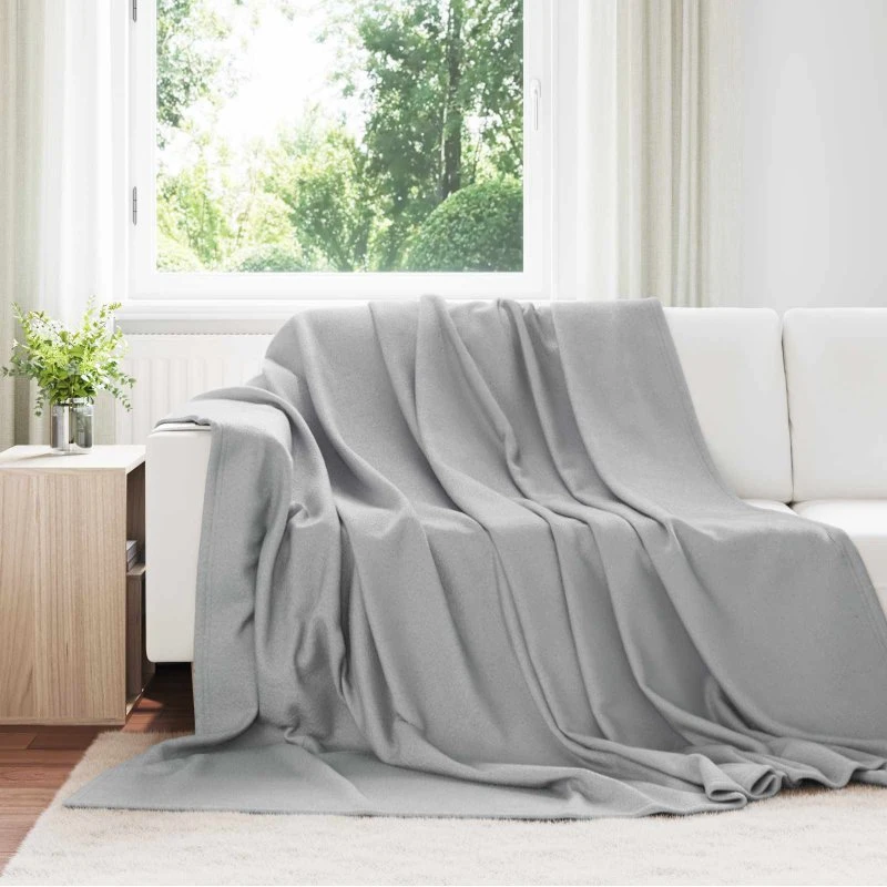 vidaXL Kastetæpper 6 stk Grå 240 x 220 cm Fleece