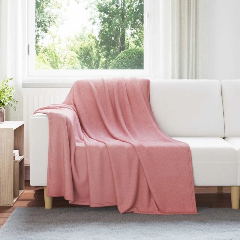 vidaXL Kastetæpper 6 stk Lyserød 200 x 150 cm Fleece