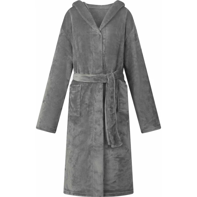 vidaXL Badekåbe med hætte Mørkegrå XXXL Flannel
