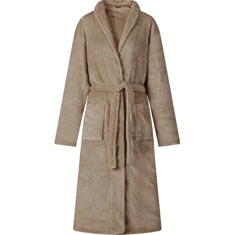 vidaXL Badekåbe uden hætte Camel, Flannel
