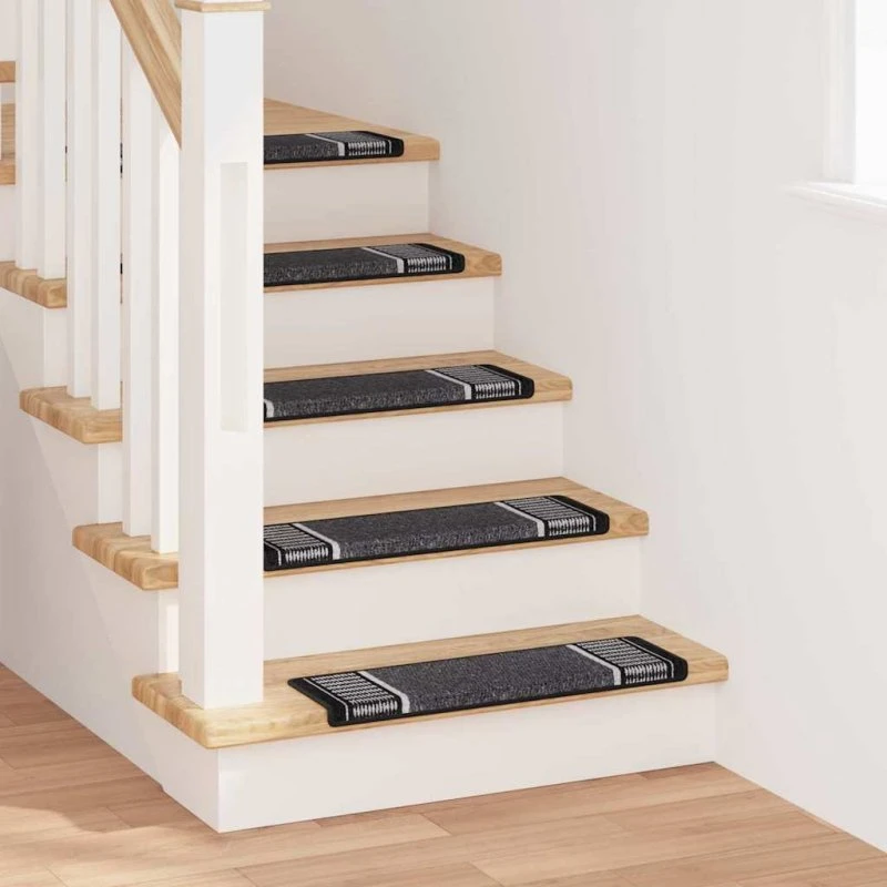 vidaXL Selvklæbende Trappemåtter 15 stk Antracit 65 x 21 x 4 cm