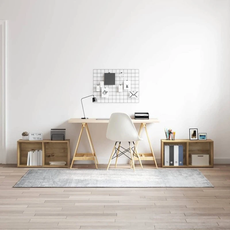 vidaXL Artisan Egetræ TV-møbelsæt 2 stk, 72 x 35 x 36,5 cm