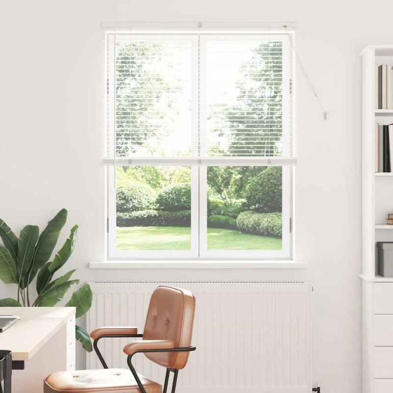 vidaXL Hvid Aluminium Venetianske Persienner 175 x 105 cm