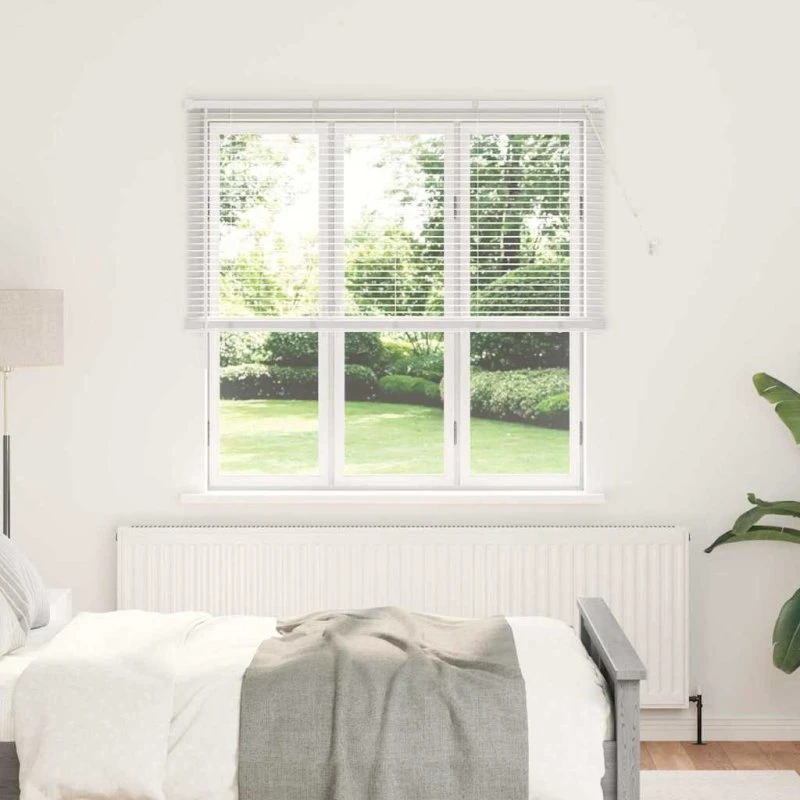 vidaXL Hvid Aluminium Venetianske Persienner 175 x 145 cm