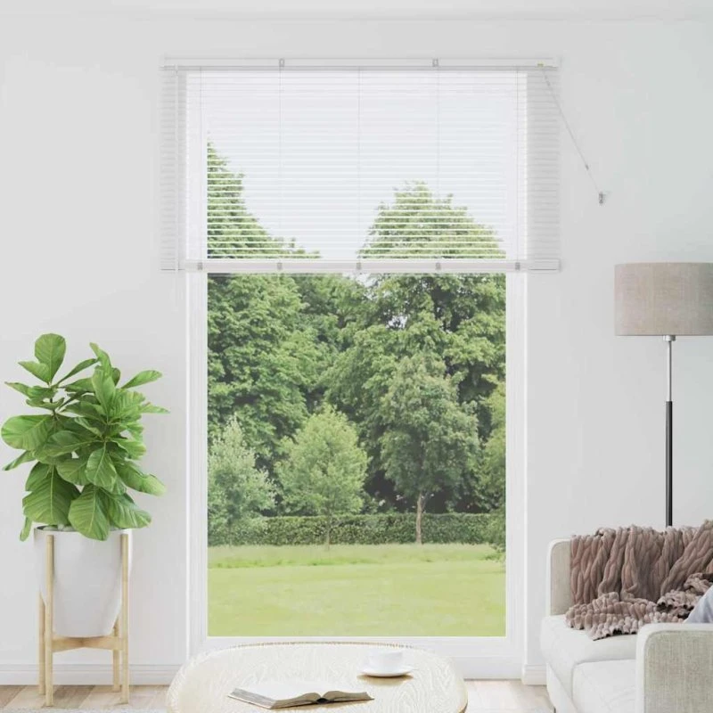 vidaXL Hvid Aluminium Venetianske Persienner 220 x 140 cm