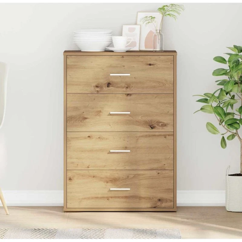 vidaXL Sideboard Artisan Egetræ 60 x 31 x 84 cm