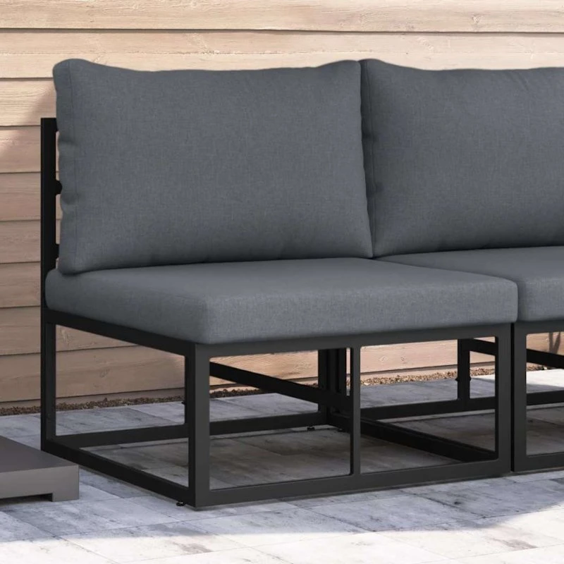 vidaXL Udendørs Møbler Sort og Anthracit 70 x 71,5 x 71 cm
