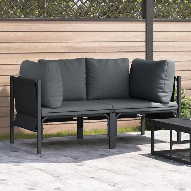 vidaXL Udendørs Møbler 2 Stk Antracit 80x80x71 cm Stål