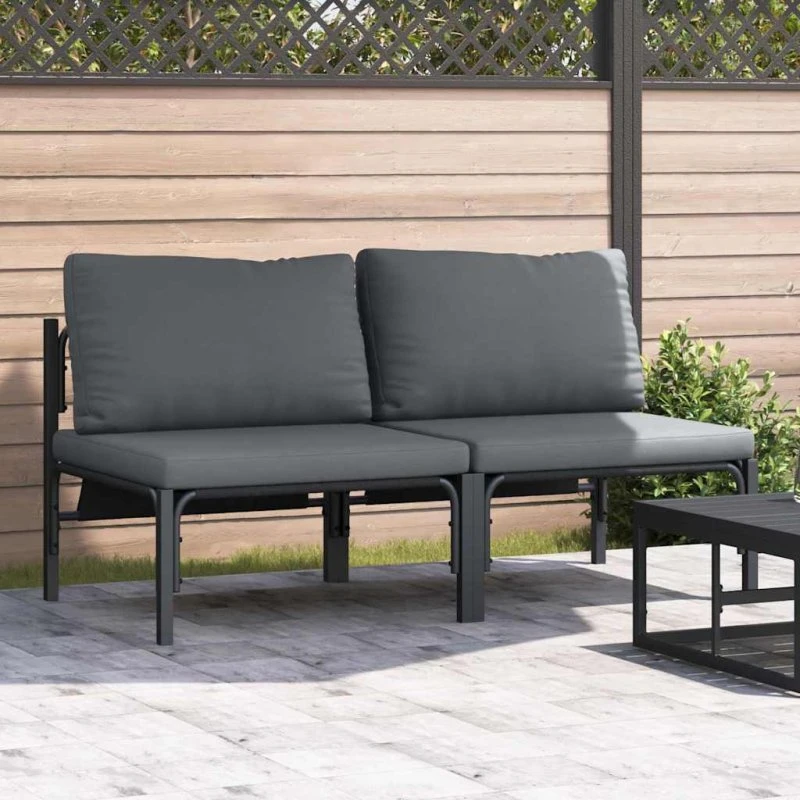 vidaXL Udendørs Møbler 2 Stk Antracit 80 x 80 x 71 cm Stål