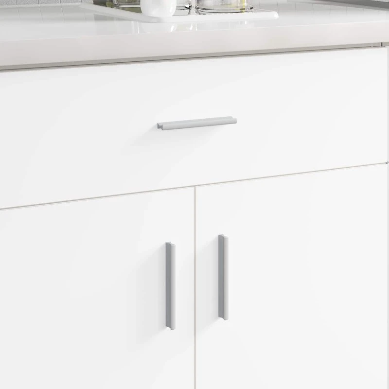 vidaXL Håndtag Sølv 2 stk, 105,7 x 7,4 x 15,5 mm Aluminium