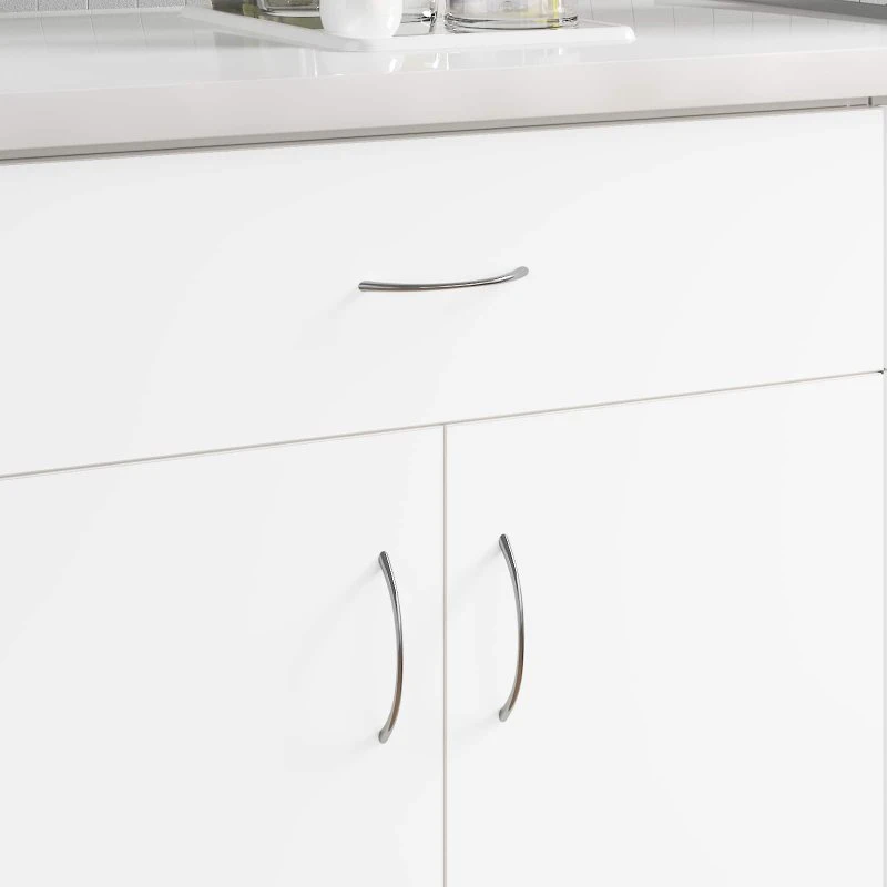 vidaXL Håndtag 2 stk Sølv 107 x 3.6 x 23 mm Rustfrit Stål