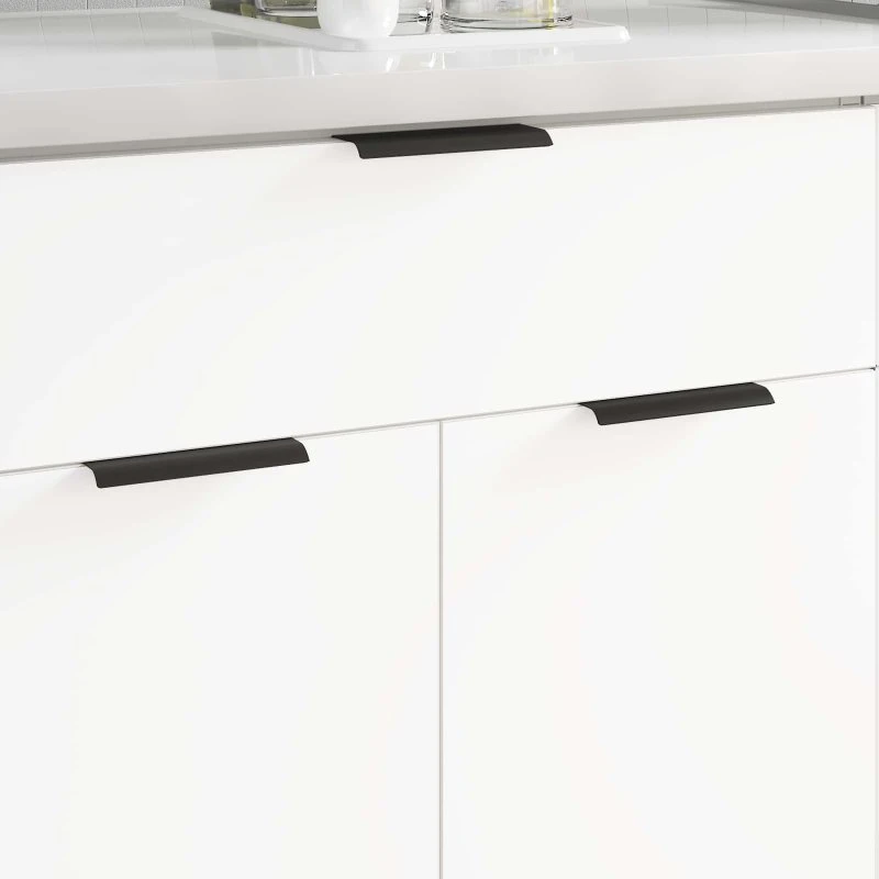 vidaXL Håndtag 2 stk, Sort, 120 x 39,6 x 17 mm, Aluminium