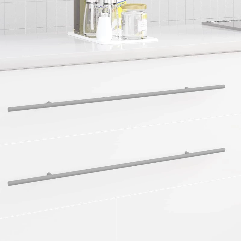 vidaXL Skab Håndtag 12 stk Sølv 700 mm Rustfrit Stål