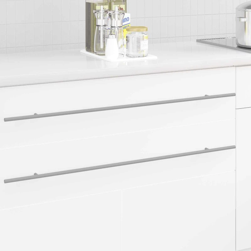 vidaXL Skab Håndtag 2 stk Sølv 900 mm Rustfrit Stål