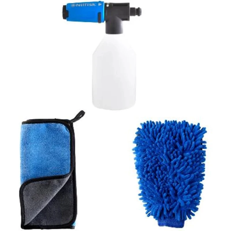 Nilfisk Click&Clean bilvaskesæt til højtryksrenser (3-i-1)