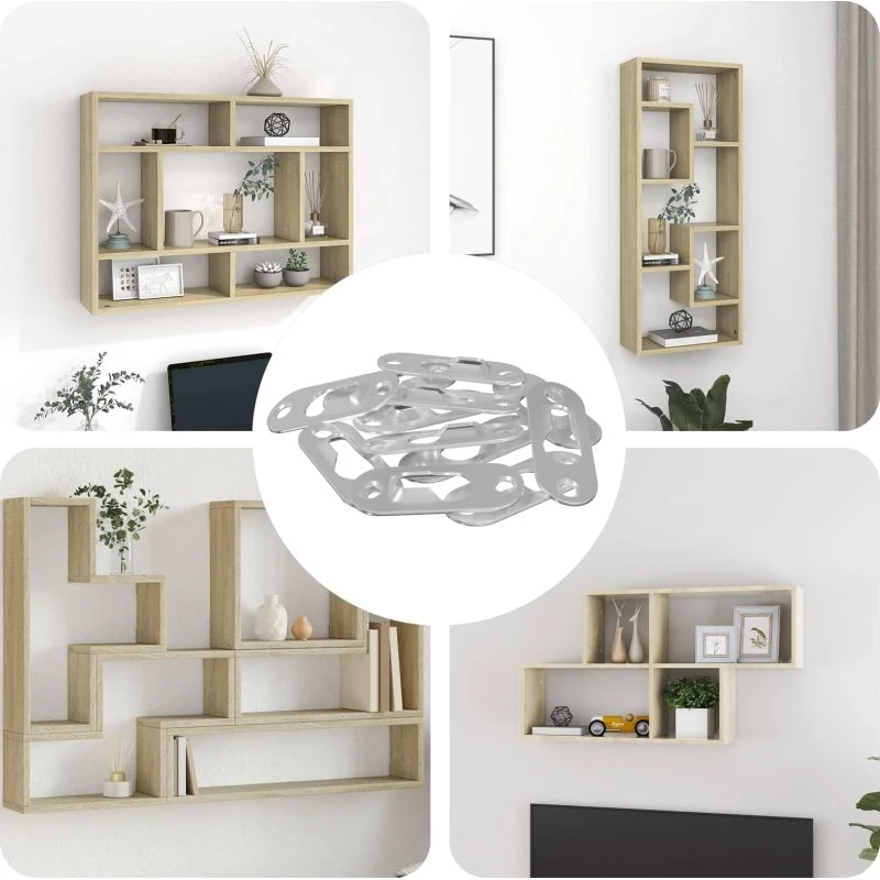 vidaXL Nøglehul ophæng 12 stk Sølv 45 x 16 x 3.5 mm Jern