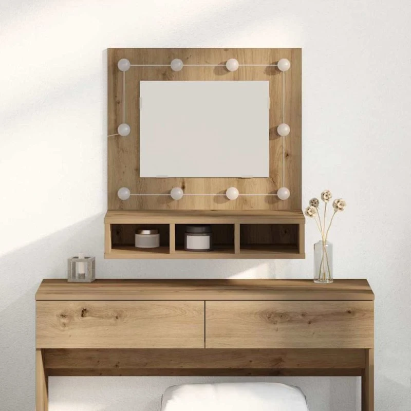 vidaXL Spejlskab Artisan Egetræ 60 x 31,5 x 62 cm