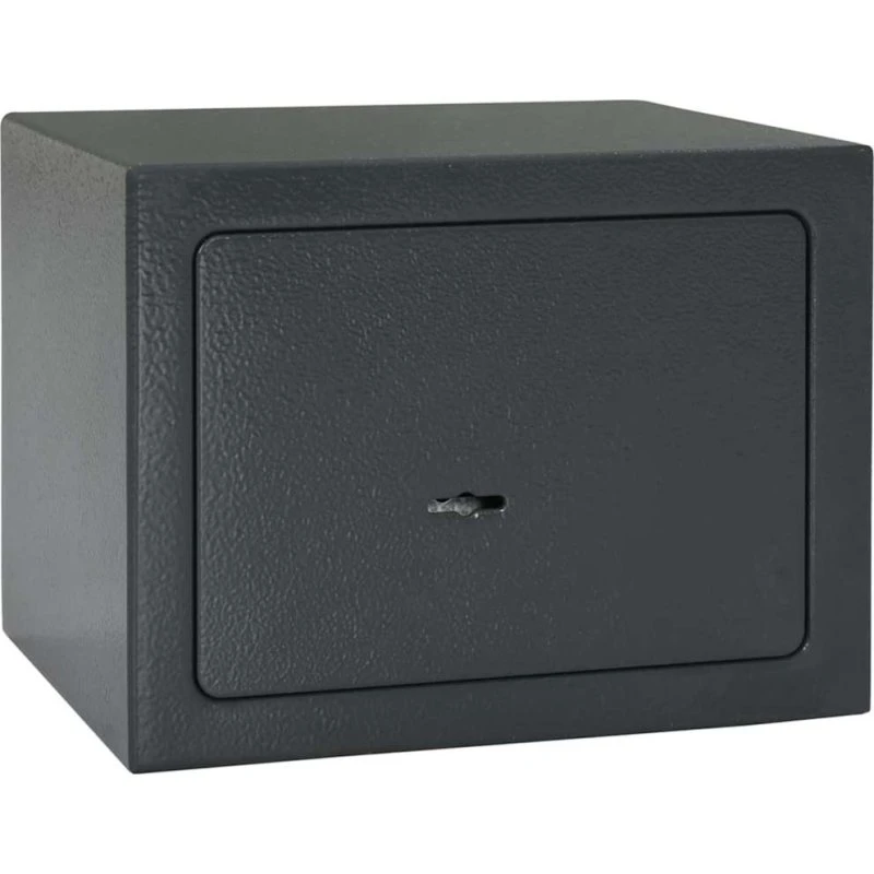 vidaXL Skab med lås 17 x 23 x 17 cm Mørkegrå Stål