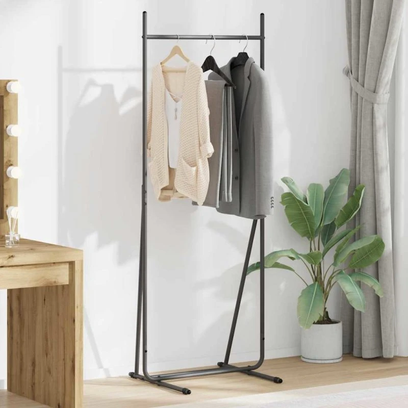 vidaXL Tøjstativ Sort 62 x 48 x 158 cm Stål