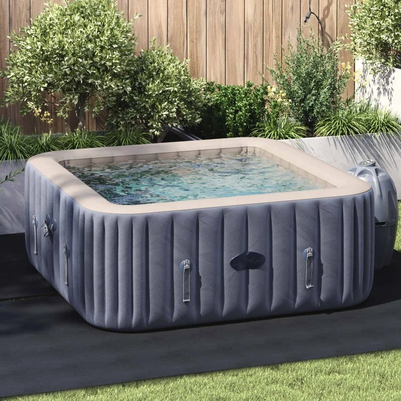 vidaXL Pool Bundark 274 x 274 cm Sort
