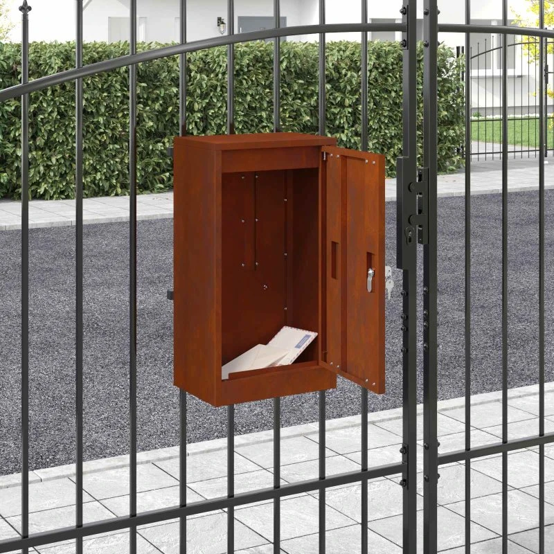 vidaXL Postkasse Rusten 30 x 20 x 55 cm Cortenstål