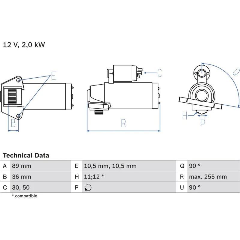 BOSCH starter 0 986 021 810