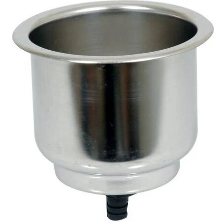 RF kopholder med afløb Ø87,3 mm, rustfrit stål