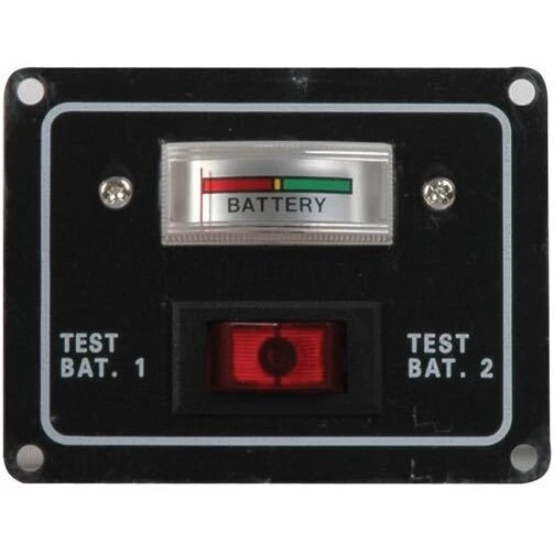 Elpanel Testpanel til 2 batterier 82x63mm 12/24V, sort