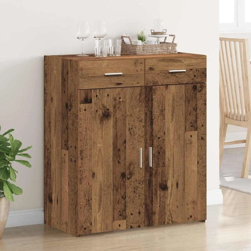 vidaXL Opbevaringsskab Gammelt Træ 80 x 42,5 x 93,5 cm