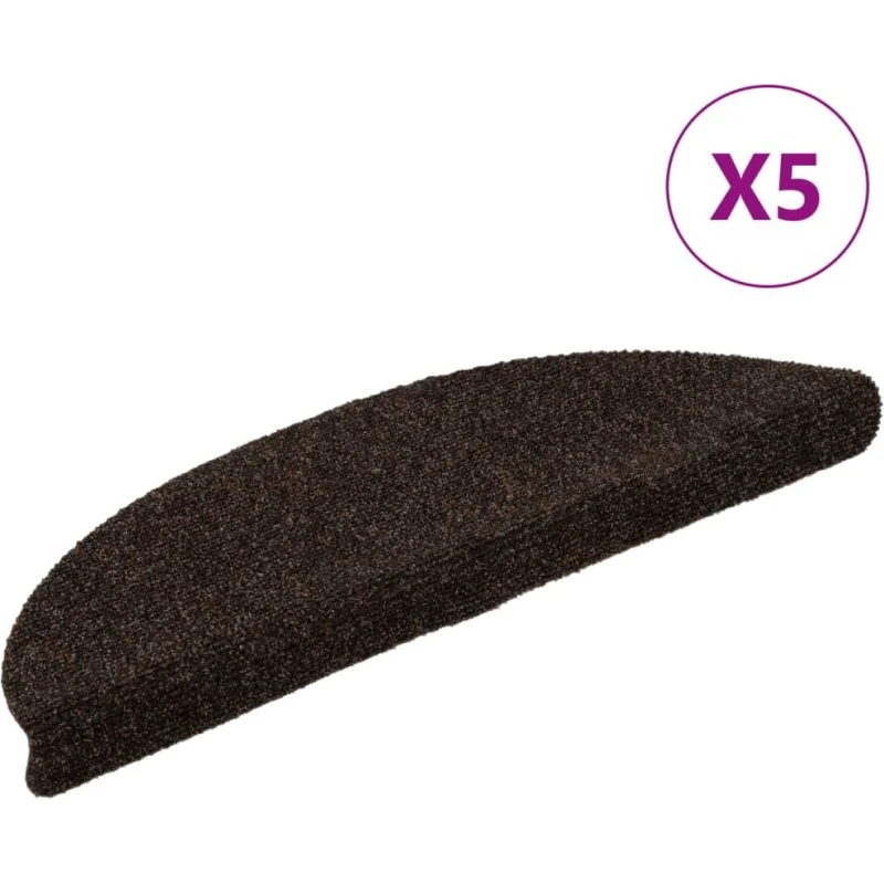 Tuftet Selvklæbende Trappemåtter Brun 30/56 x 17 x 3 cm