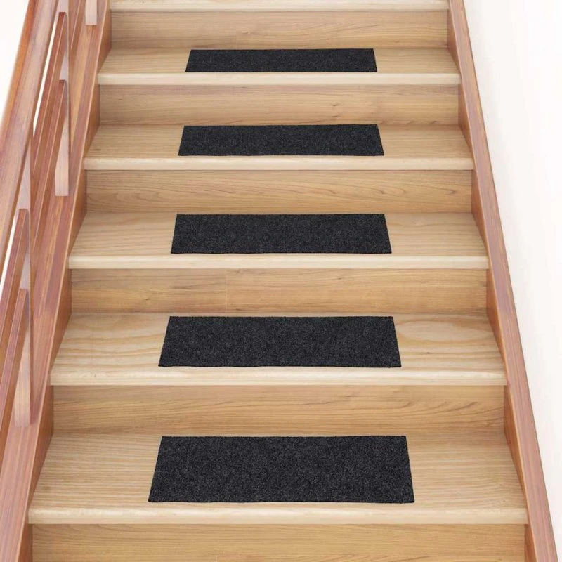 vidaXL Trappemåtter Selvklæbende 30 stk. 60x25 cm Grå