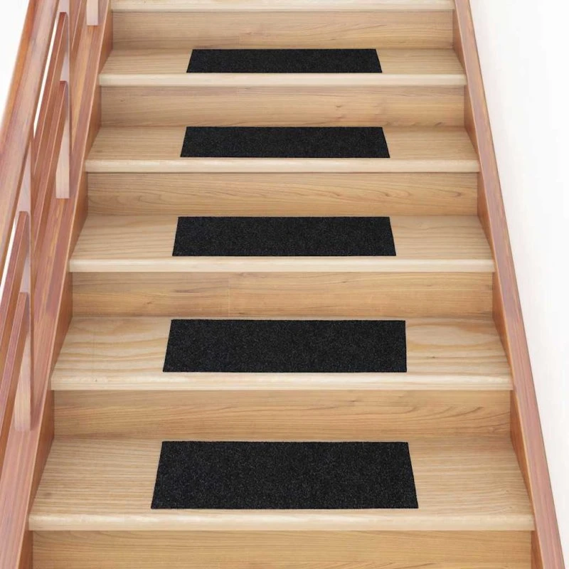 vidaXL Trappemåtter Selvklæbende 30 stk. 60x25 cm Sorte