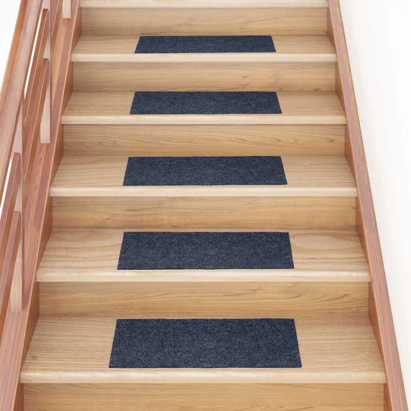 vidaXL Trappemåtter Selvklæbende 30 stk. 60x25 cm Gråblå