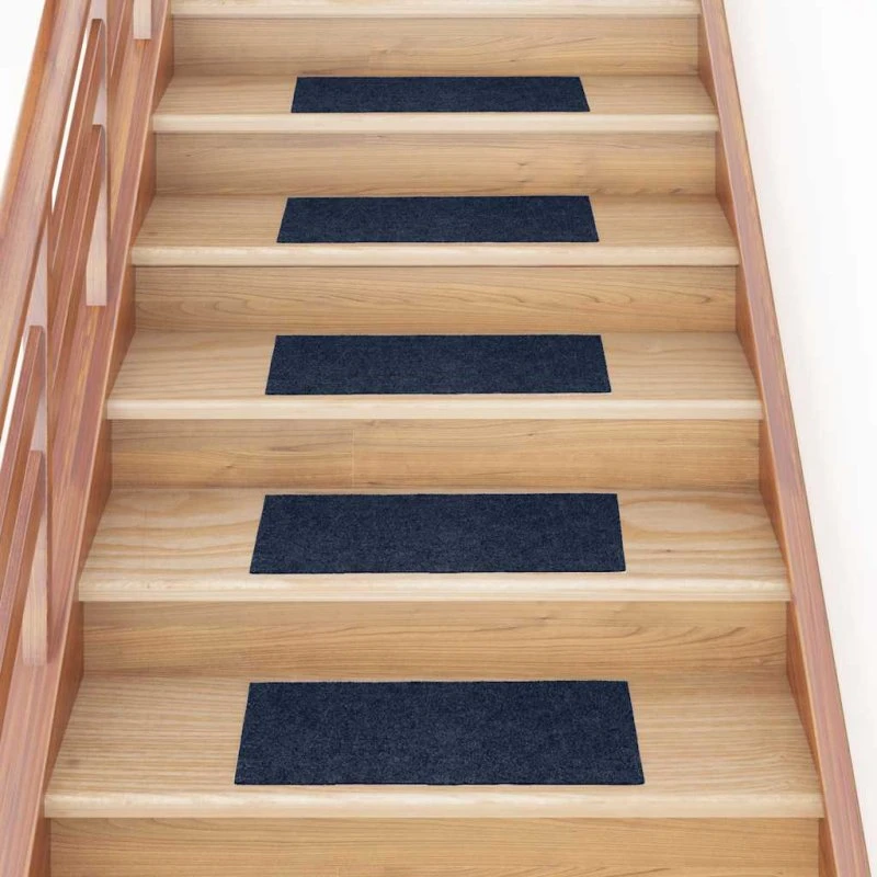vidaXL Trappemåtter Selvklæbende 30 stk. 60x25 cm Marineblå