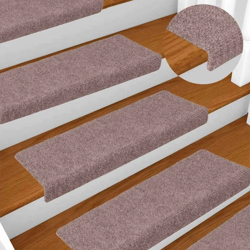 vidaXL Trappemåtter Selvklæbende 20 stk. 65x21x4 cm Cremefarvede