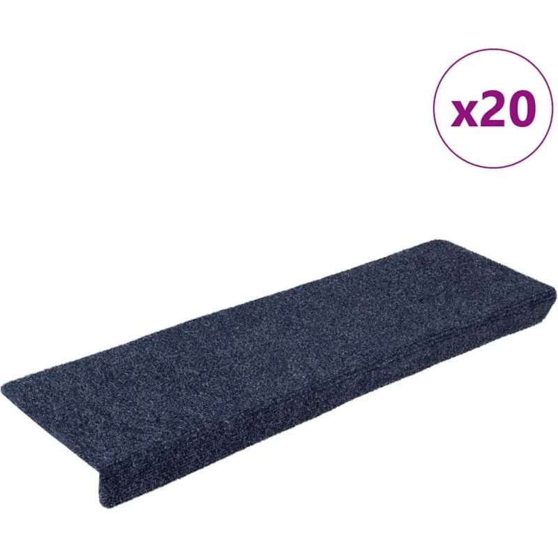 vidaXL trappemåtter selvklæbende 20 stk. 65x21x4 cm antracit