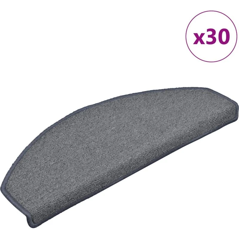 vidaXL Trappemåtter 30 stk. 65 x 24 x 4 cm lysegrå og blå