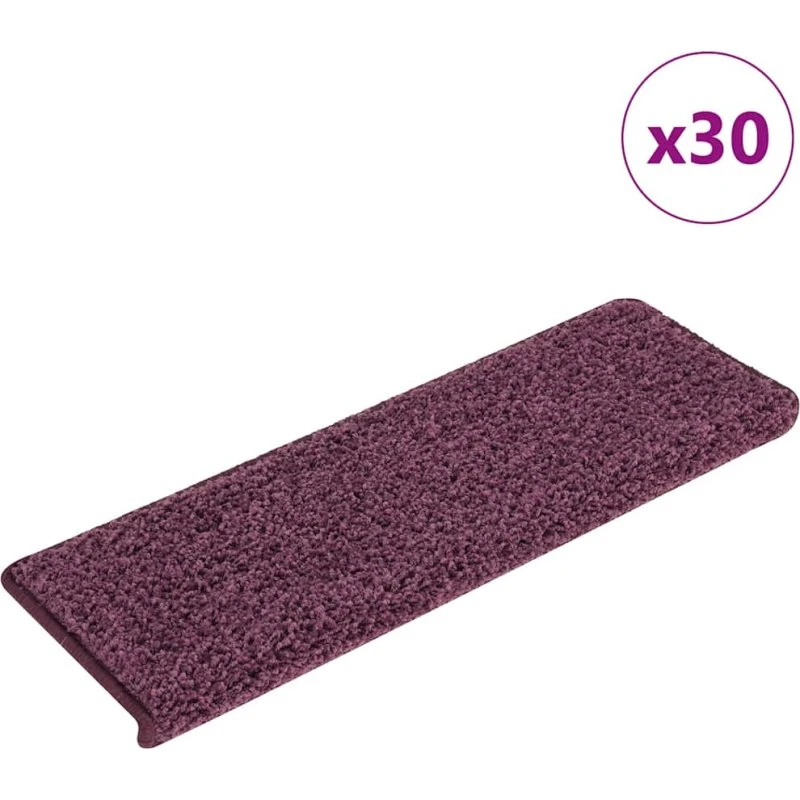 vidaXL Trappemåtter 30 stk. 65 x 21 x 4 cm mørkelilla