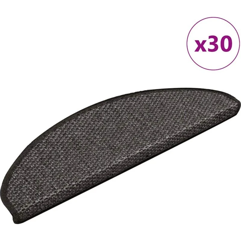 vidaXL selvklæbende trappemåtter 30 stk. 65x21x4 cm antracit