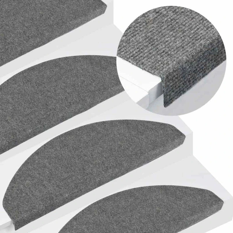 vidaXL selvklæbende trappemåtter 20 stk. grå 65x22,5x3,5 cm