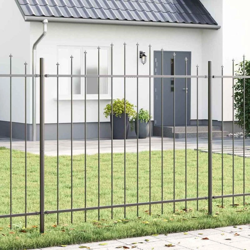 vidaXL Havehegn 5 pcs Grå 170 x 165 cm Pulverlakeret stål