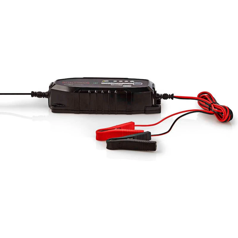 Nedis intelligent batterilader 6/12V 3,8A – sort