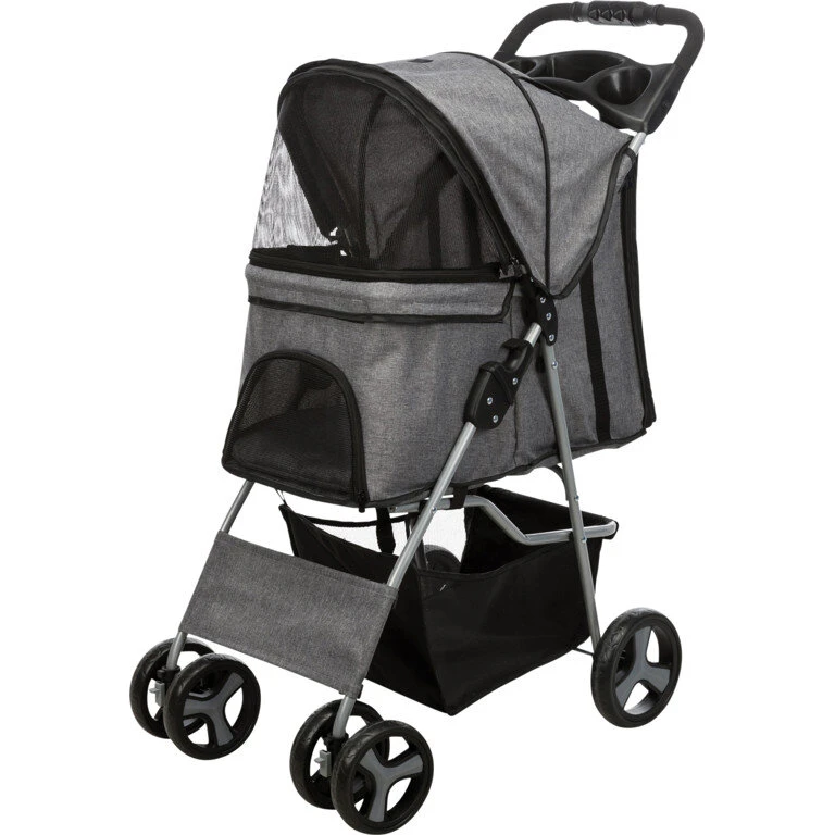 Trixie Buggy hundeklapvogn, grå – max 15 kg