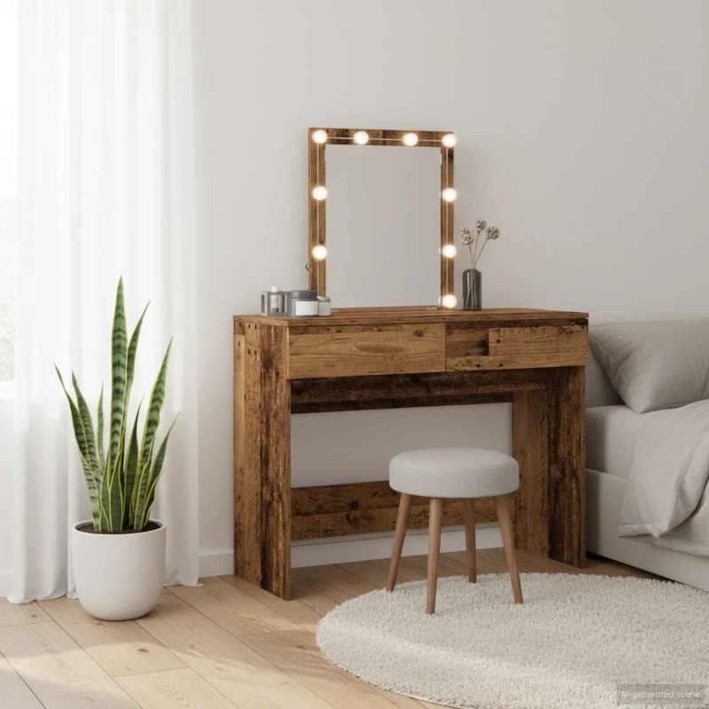 vidaXL Klædeskab Gammelt Træ 100x40x130 cm