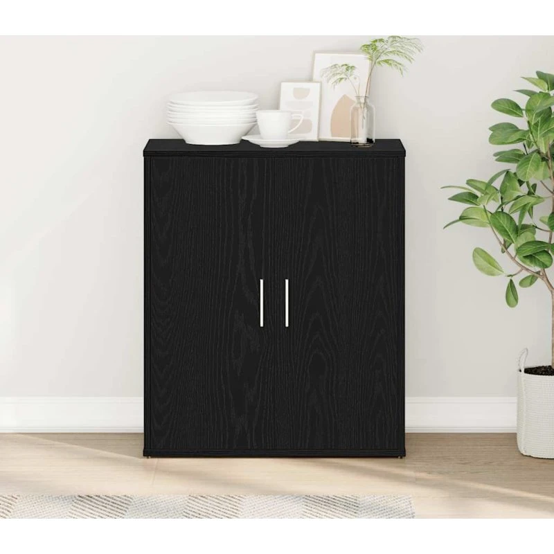 vidaXL Skænk 60x31x70 cm Konstrueret Træ Sort