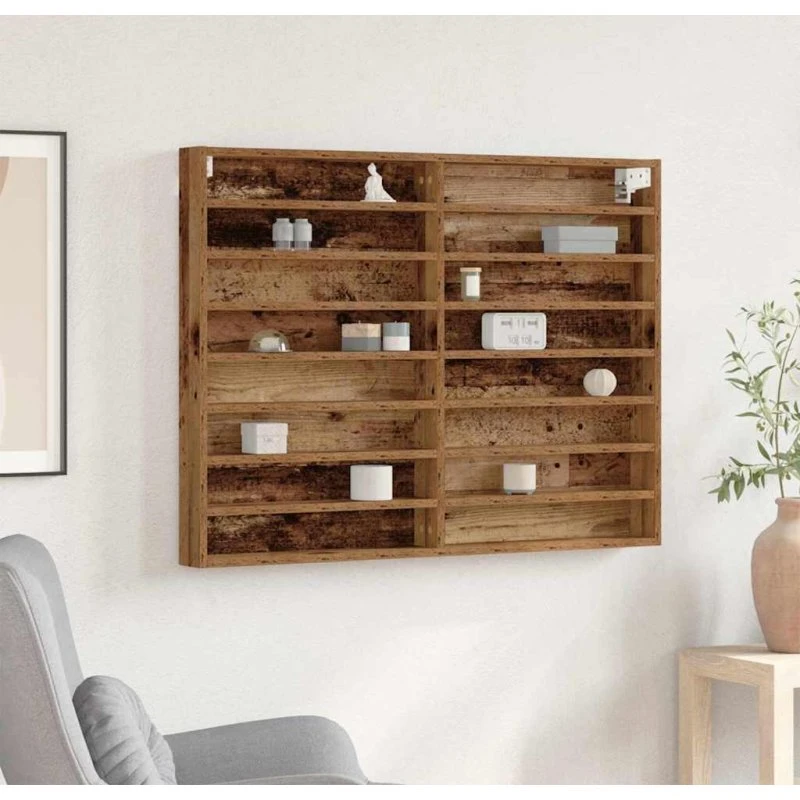 vidaXL Gammelt Træ Vægskab 100x8,5x75 cm Konstrueret Træ