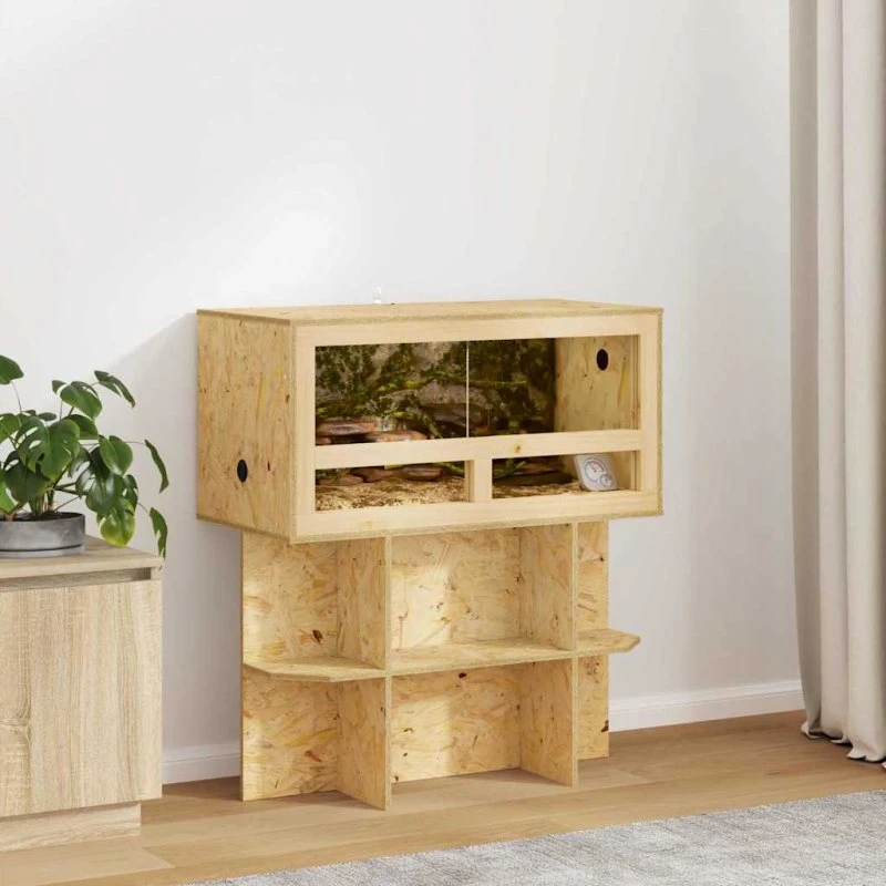 vidaXL Terrarium Brun 80x40x90 cm OSB