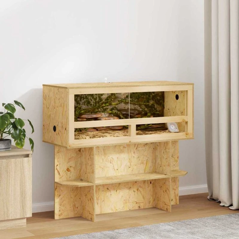 vidaXL Terrarium Brun 100 x 40 x 90 cm OSB